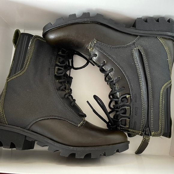 SOREL PHOENIX HIKER GREEN BOOTS SIZE 8.5 BRAND NEW - Picture 3 of 3
